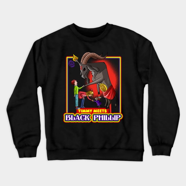 Timmy Meets Black Phillip Witchcraft for beginners Crewneck Sweatshirt by Juandamurai